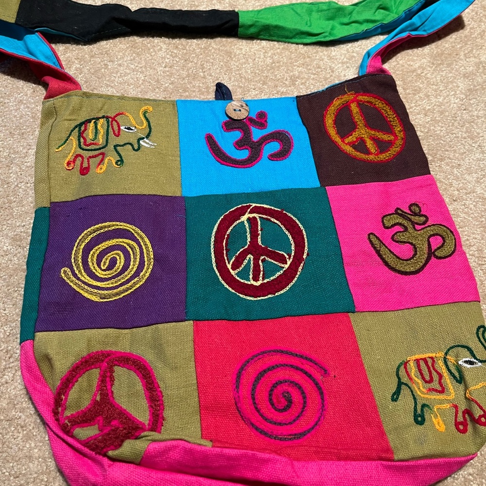 Handcrafted boho tote bag